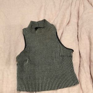 Bodycon pinstriped gray set